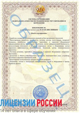 Образец сертификата соответствия (приложение) Дивногорск Сертификат ISO 27001